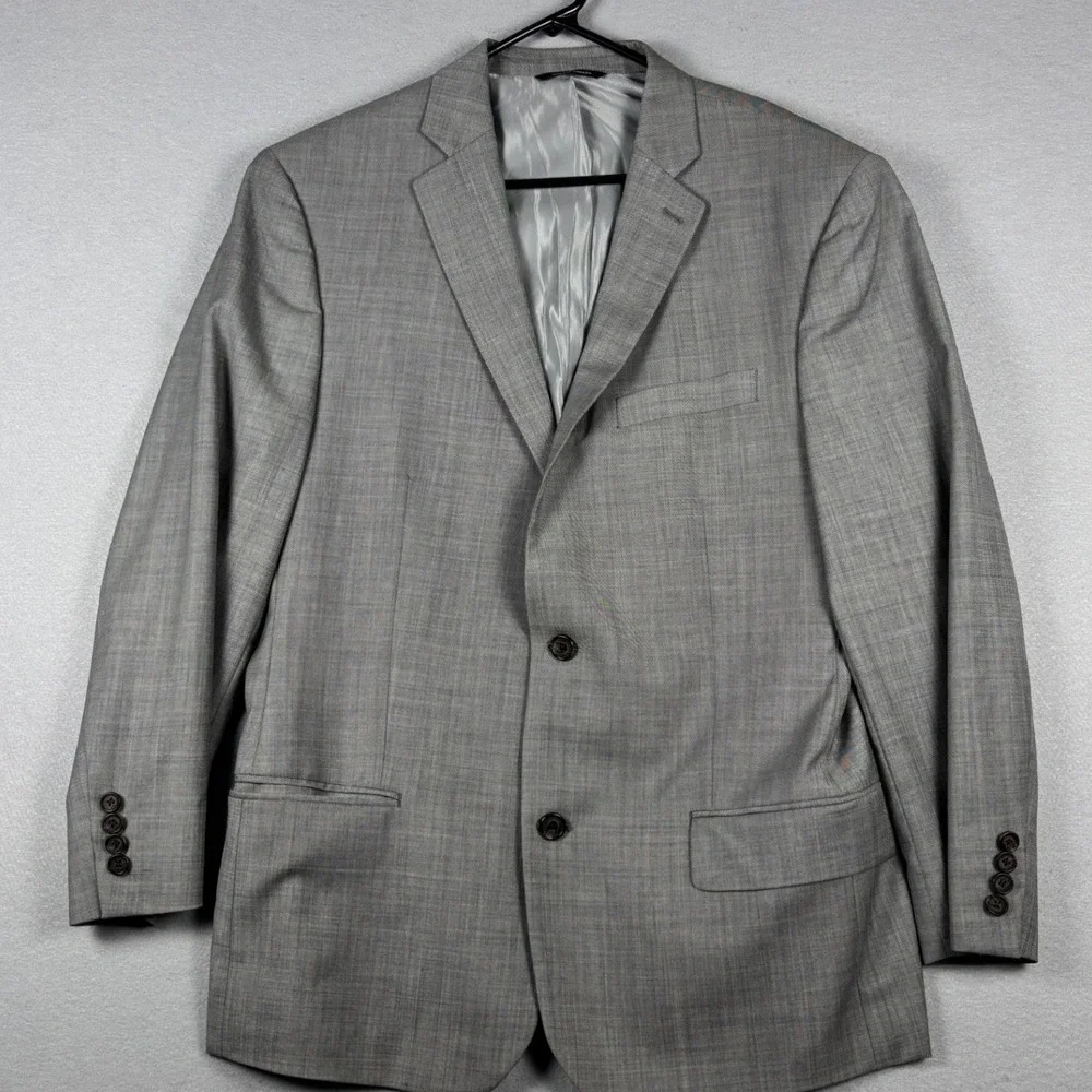 Ralph Lauren 2-Button Wool Blazer Jacket 42L Gray Professional Sport Coat